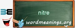 WordMeaning blackboard for nitre